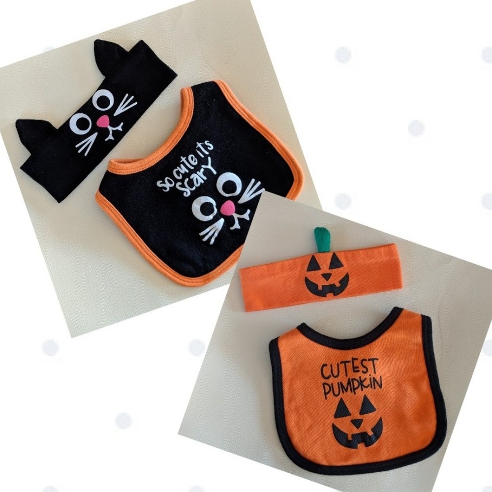 Halloween Bib Set for Twins
